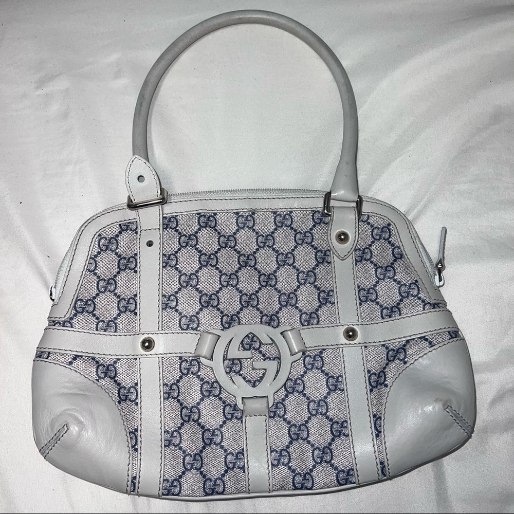 GG Beige Supreme Reins Shoulder Bag
